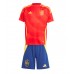 Maillot de foot Espagne Domicile vêtements enfant Europe 2024 Manches Courtes (+ pantalon court)